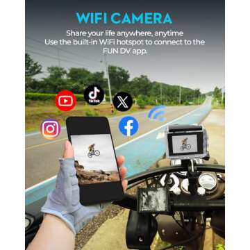 4K Action Camera with WiFi and Waterproof Case for Adventure