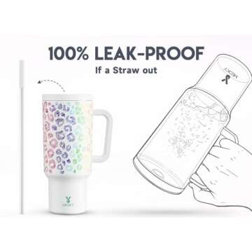 Meoky 40 oz Insulated Tumbler with Straw - Perfect for All Beverages