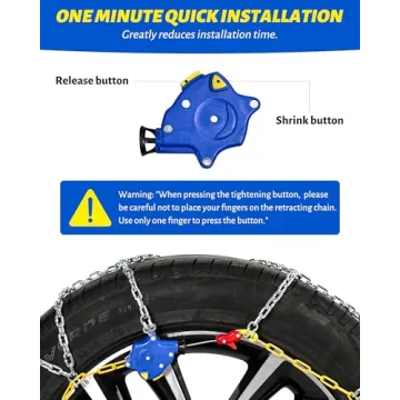 Auto Fixing Snow Chains Tire Chains For Cars Suv Pickup Trucks - Auto Fixing 1 Min Quick Fit AND Easy Installation, Reusable Universal Emergency Traction Snow Chains - Set of 2（HKN170）