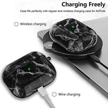 CAGOS for Airpod Pro Case, Cute Airpods Pro 2nd/1st Generation Case Cover Hard TPU Protective iPod Pro Case with Keychain Accessories for Women Men