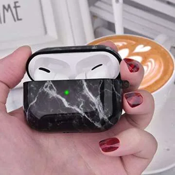 CAGOS for Airpod Pro Case, Cute Airpods Pro 2nd/1st Generation Case Cover Hard TPU Protective iPod Pro Case with Keychain Accessories for Women Men