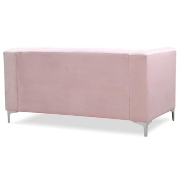 Glory Furniture Pompano Velvet Loveseat Stylish in Pink