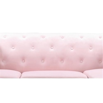 Glory Furniture Pompano Velvet Loveseat Stylish in Pink