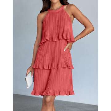 ZESICA Women's Summer Halter Dress - Stylish & Comfortable