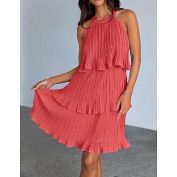 ZESICA Women's Summer Halter Dress - Stylish & Comfortable