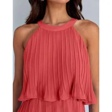 ZESICA Women's Summer Halter Dress - Stylish & Comfortable