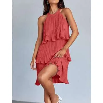 ZESICA Women's Summer Halter Dress - Stylish & Comfortable