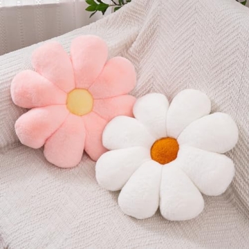 Flower Pillow Set for Girls Room Decor