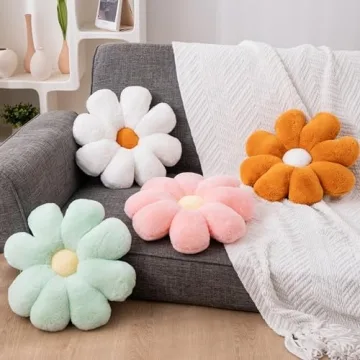 Flower Pillow Set for Girls Room Decor