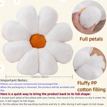 Flower Pillow Set for Girls Room Decor