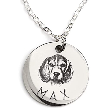 Custom Pet Portrait Necklace - Personalized Jewelry Gift