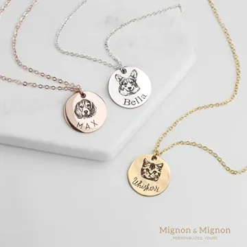 Custom Pet Portrait Necklace - Personalized Jewelry Gift