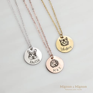 Custom Pet Portrait Necklace - Personalized Jewelry Gift