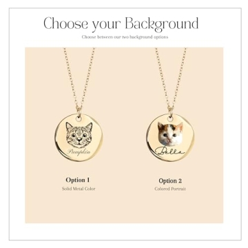 Custom Pet Portrait Necklace - Personalized Jewelry Gift