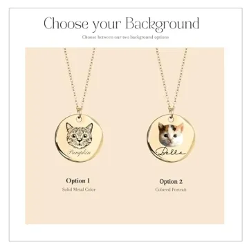 Custom Pet Portrait Necklace - Personalized Jewelry Gift