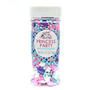 Festival Princess Party Sprinkle Blendz, Assorted Colors, 4.7 oz. Jar