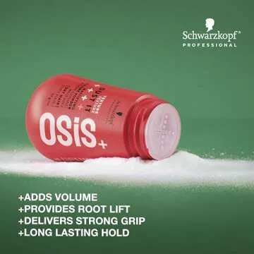 OSiS+ Dust It – Mattifying Volume Powder – long-lasting Hold, Strong Control and Separation – Matte Effect Texturizer Product for Wild Hair Styling and Volumizing, 0.35 oz