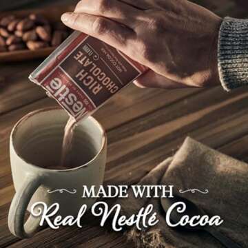 Nestle Hot Chocolate Packets, Hot Cocoa Mix, Rich Chocolate Flavor, Made with Real Cocoa, Bulk Pack,...