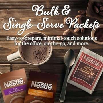 Nestle Hot Chocolate Packets, Hot Cocoa Mix, Rich Chocolate Flavor, Made with Real Cocoa, Bulk Pack, 0.71 oz Packet (50 Count)