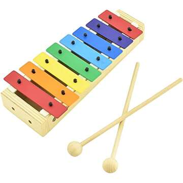 MUSICUBE Xylophone for Kids Baby Xylophone with Professional Tuning Wood Xylophone Toy Instrument for Children Toldder Boys Girls Gift Choice 2nd Gen
