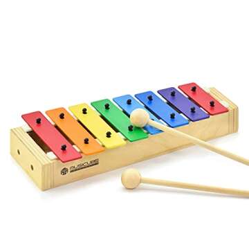 MUSICUBE Xylophone for Kids Baby Xylophone with Professional Tuning Wood Xylophone Toy Instrument for Children Toldder Boys Girls Gift Choice 2nd Gen