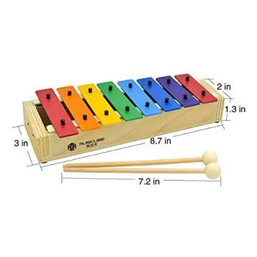 MUSICUBE Xylophone for Kids Baby Xylophone with Professional Tuning Wood Xylophone Toy Instrument for Children Toldder Boys Girls Gift Choice 2nd Gen