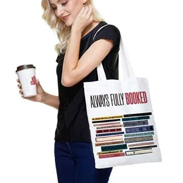 IHopes+ Funny Canvas Tote Bag for Book Lovers Gift