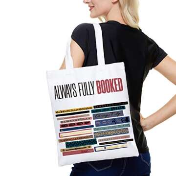 IHopes+ Funny Canvas Tote Bag for Book Lovers Gift