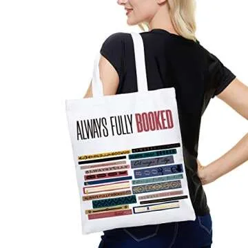 IHopes+ Funny Canvas Tote Bag for Book Lovers Gift