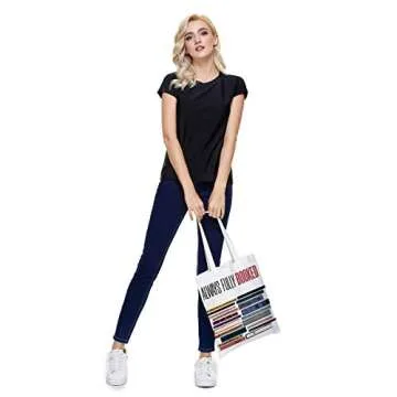 IHopes+ Funny Canvas Tote Bag for Book Lovers Gift