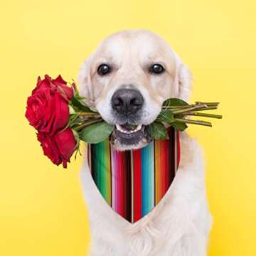 Cinco de Mayo Dog Bandana Mexican Fiesta Triangle Dog Scarf Adjustable Accessories for Small Medium Dogs Cats Pets