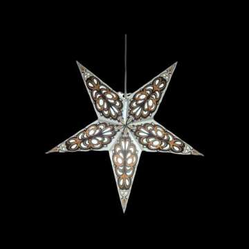 Paper Star Lantern Lampshade Paper Star Light Shades Large 60cm Star Hanging Decorations for Christmas Wedding Home Decoration Party Brown 705