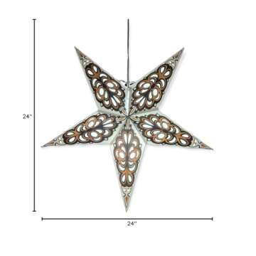 Paper Star Lantern Lampshade Paper Star Light Shades Large 60cm Star Hanging Decorations for Christmas Wedding Home Decoration Party Brown 705