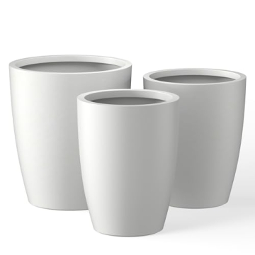 Elegant Round Concrete Planters - Durable Indoor & Outdoor Decor