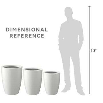 Stylish Round Concrete Planters for Indoor Outdoor Decor