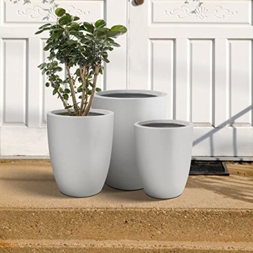 Stylish Round Concrete Planters for Indoor Outdoor Decor