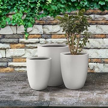 Stylish Round Concrete Planters for Indoor Outdoor Decor