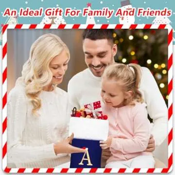 Eoocan 20 Inches Monogram Christmas Stockings Red Velvet with White Super Soft Plush Cuff Embroidered Xmas Stockings Classic Personalized Stocking Decorations for Family Holiday Season Decor(Letter D)