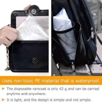 Cosowe Rain Ponchos Disposable for Adults Women, 5 Pack Clear Family Pack Raincoats Rain Jacket with Hood Sleeves for Disney Travel