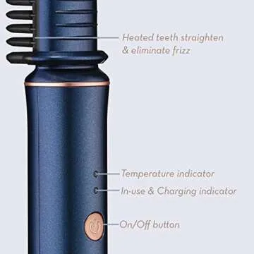 Conair Unbound Cordless Mini Straightening Comb: Travel-Friendly Styling Tool for Frizz-Free Hair