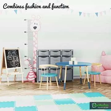 9 Cube Closet Organizers, Includes All Storage Cube Bins, Easy To Assemble Storage Unit With Drawers | Room Organizer For Clothes, Baby Closet Bedroom, Playroom, Dorm (Light Grey)