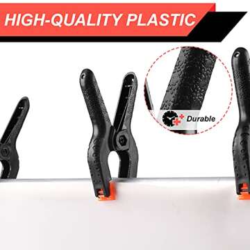 12 Pack Spring Clamps for Crafts, Photography & More