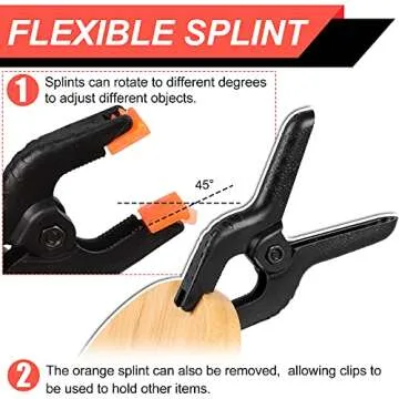 12 Pack Spring Clamps for Crafts, Photography & More