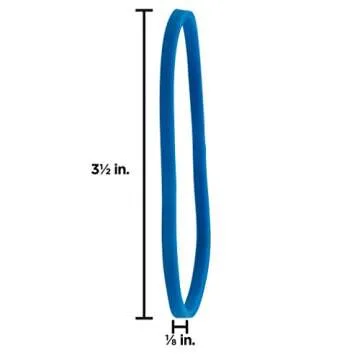 JAM PAPER Colorful Rubber Bands - Size 33 - Blue Rubberbands - 100/Pack