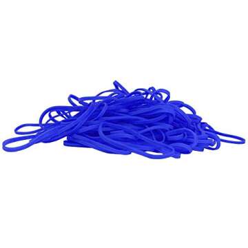 JAM PAPER Colorful Rubber Bands - Size 33 - Blue Rubberbands - 100/Pack