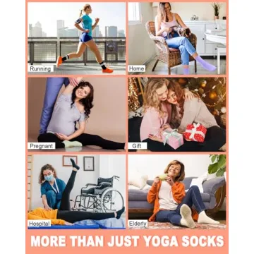 Aoliks Non-Slip Yoga Socks for Women Ideal for Workouts