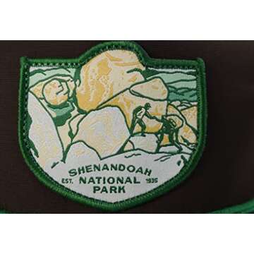 Sendero Provisions Co. Outdoor Adjustable Snapback Rope Hat with Shenandoah Mountain National Park Woven Patch (Dark Brown)