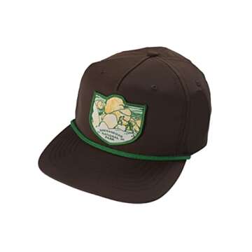 Sendero Provisions Co. Outdoor Adjustable Snapback Rope Hat with Shenandoah Mountain National Park Woven Patch (Dark Brown)