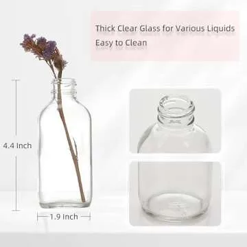 Bastelica 4 oz Juice Shot Bottles - Safe & Stylish