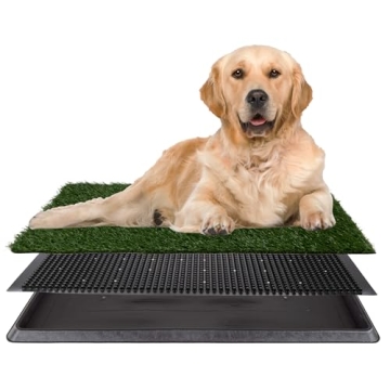 Artificial Grass Puppy Pee Pad for Dogs and Small Pets - 20x30 Reusable 3-Layer Training Potty Pad w...
